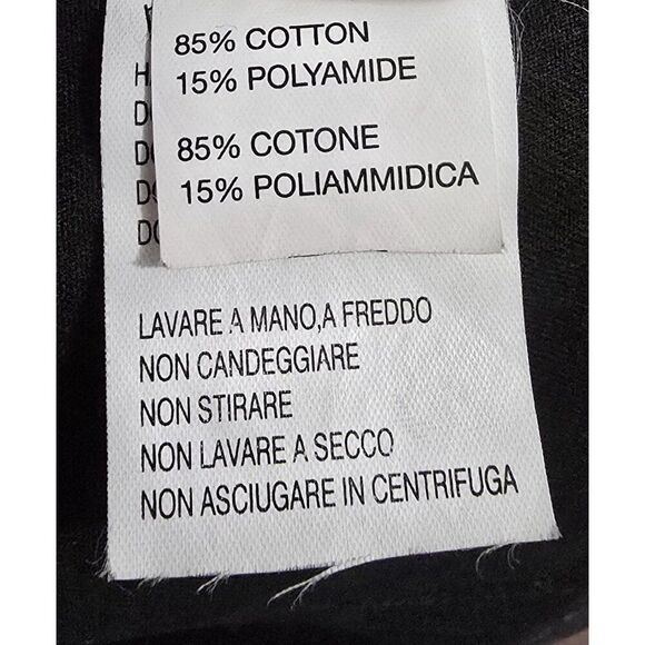 Hamnett Black Faux Leather Cropped Jacket W Zipper Details Textured Pattern VTG - Picture 13 of 15